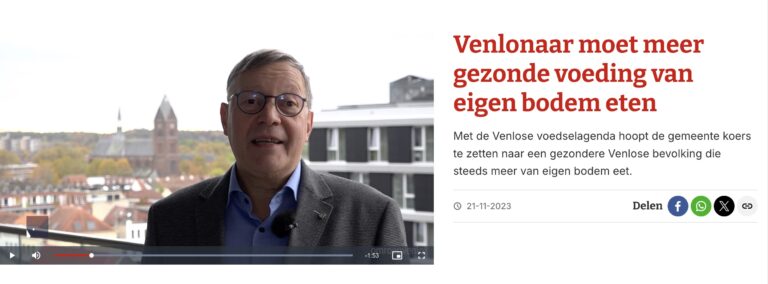 Venlo: lokaal gezond voedsel en voedseltuinen belangrijk